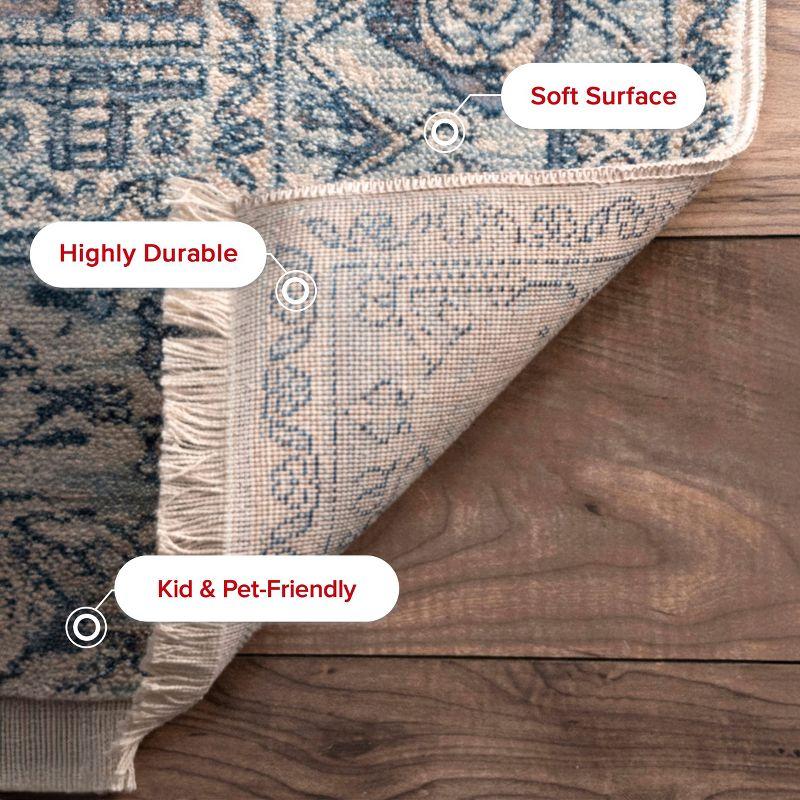 Nuloom Harriet Oriental/Persian 3x5 Accent Indoor Area Rug for Living Room Bedroom Dining Room Entryway Kitchen, Light Blue/Multicolor