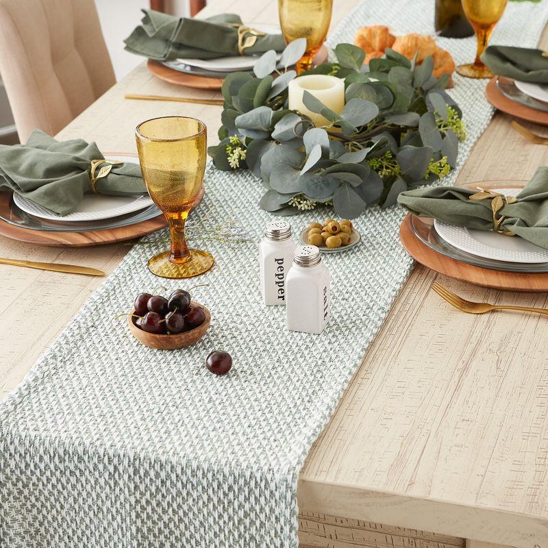 Design Imports  Jadeite Woven Table Runner 15X108
