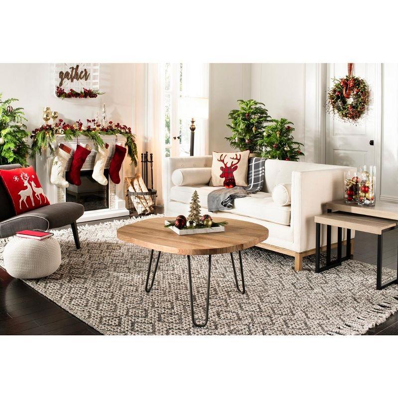 Dale Free Edge Coffee Table - Weathered Oak - Safavieh