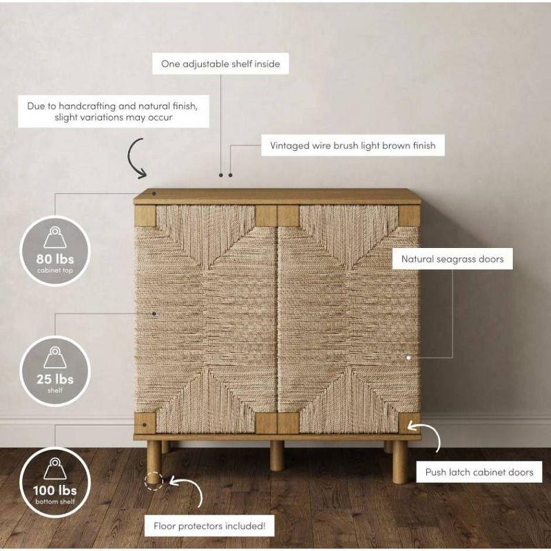 Shellie Solid Wood 2 - Door Accent Cabinet Set or TV Stand