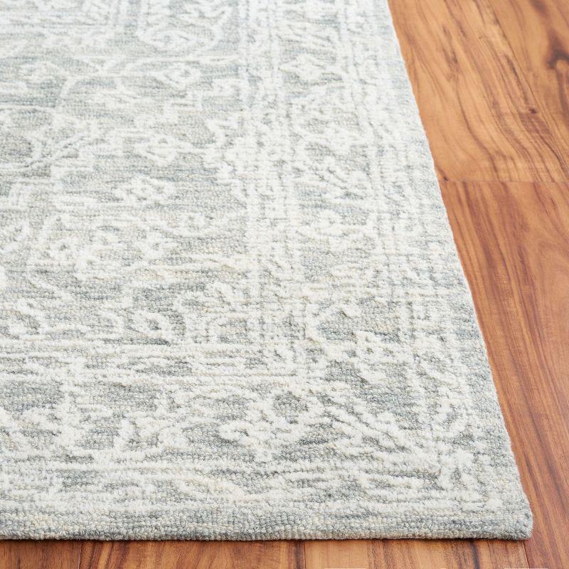 Gray Wool Handmade Tufted Rectangular Area Rug 5' x 8'