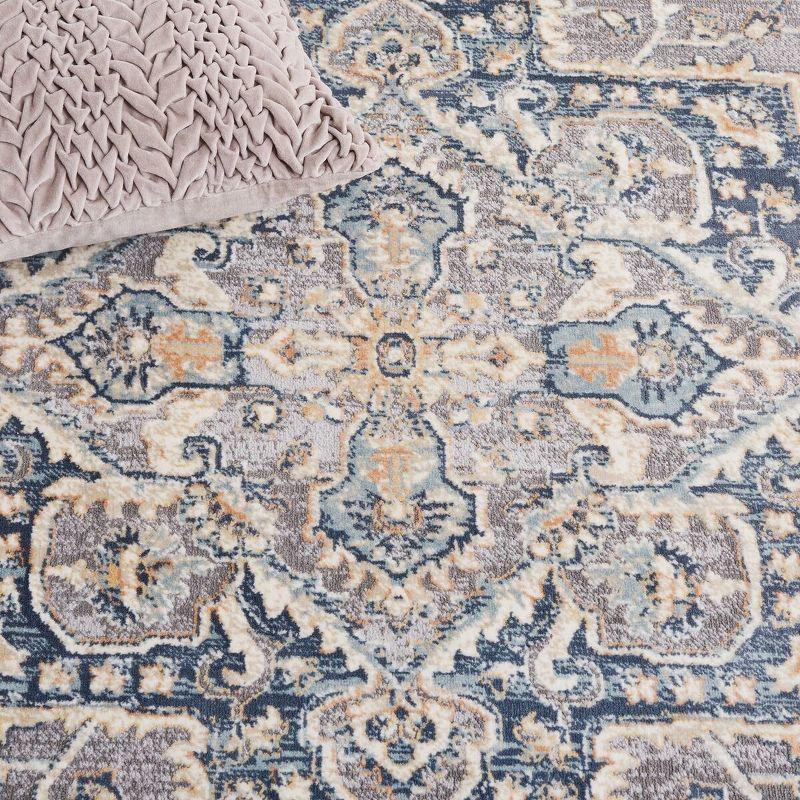 Cosmopolitan 600 CSM684 Power Loomed Indoor Area Rug - Cream/Blue - 9'x12' - Safavieh