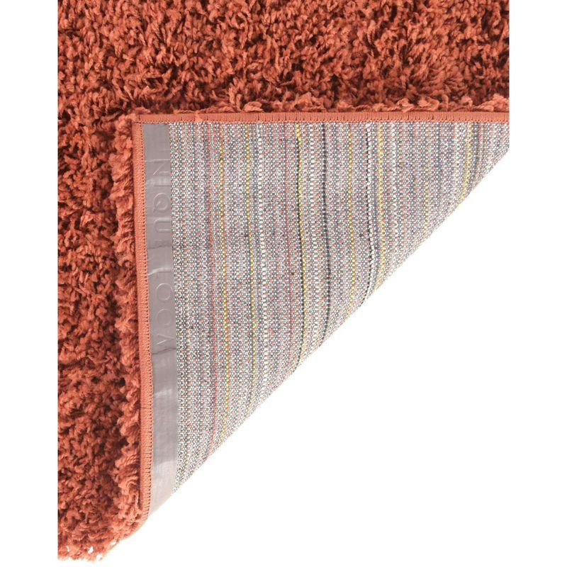 Unique Loom 8' 0 x 11' 0 Rectangle Solid Shag Terracotta Area Rug