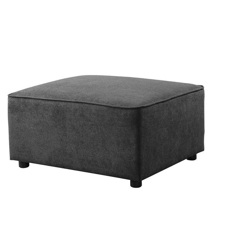 Silvester 29'' Soft Gray Fabric Modular Ottoman