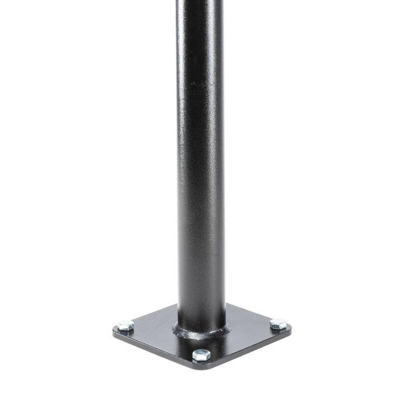 Allsop 9.5ft Heavy-Duty String Light Pole Stand with Freestanding Tank Base for Grass, Patio, Deck, Events