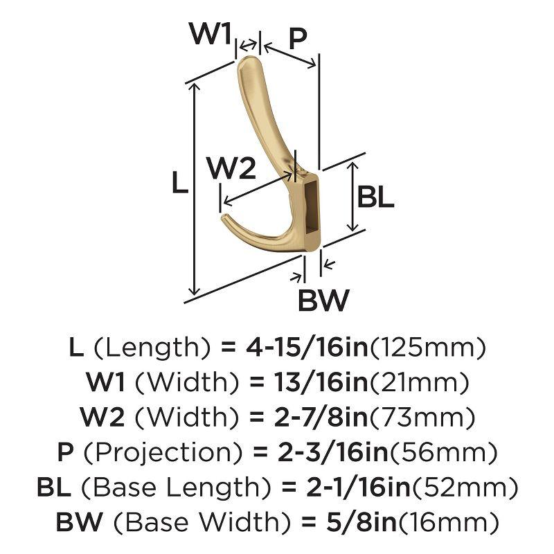 Finesse Transitional Triple Prong Decorative Wall Hook