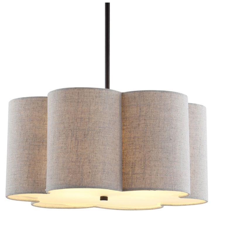 Heather 20" Oil-Rubbed Bronze Adjustable LED Drum Pendant