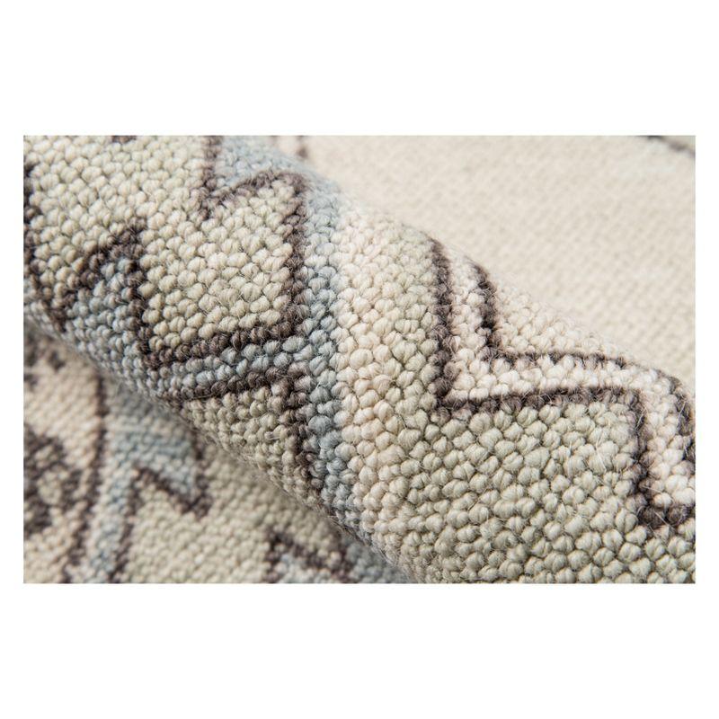 2'3"x7'6" Medallion Loomed Runner Rug Light Blue - Momeni: Traditional Wool & Nylon, Low Pile, Indoor Use