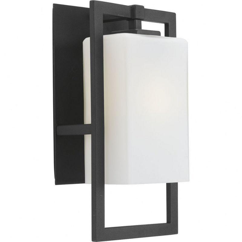 15.25" Black and Bronze Dimmable Outdoor Lantern Sconce