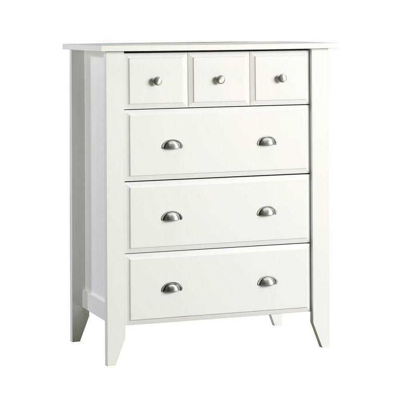 Shoal Creek 4 Drawer Chest Soft White - Sauder: Sleek Nickel Hardware, Bedroom Storage