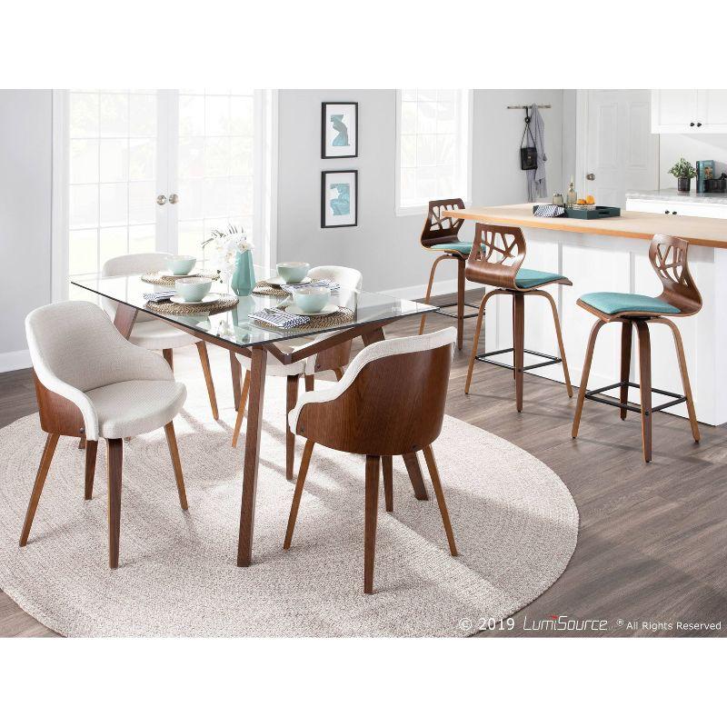 George Oliver Lakyia Swivel Upholstered Counter Stool (Set of 2)