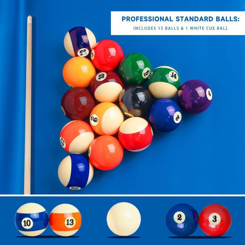 GSE Professional Billiards Pool Balls Set – 2-1/4" Regulation Size, Standard 16 Pool Balls, Art Numbered Design