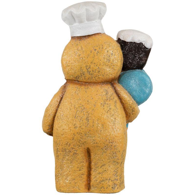 Northlight LED Lighted Glittered Gingerbread Snowman Chef Christmas Figure - 17.5"