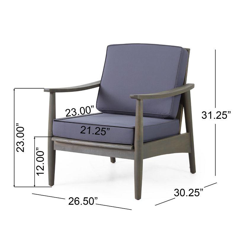 Rosecliff Heights James Outdoor Patio Chair with Cushions (Set of 2)