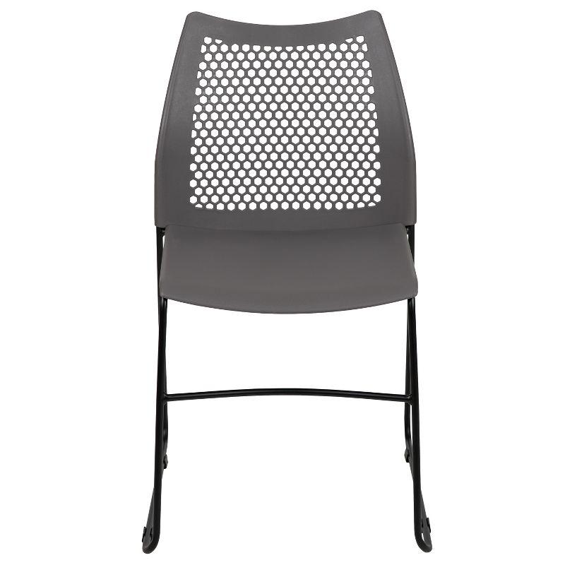 Flash Furniture Antonia 661 lb. Capacity Stack Chair with Air-Vent Back and Powder Coated Sled Base
