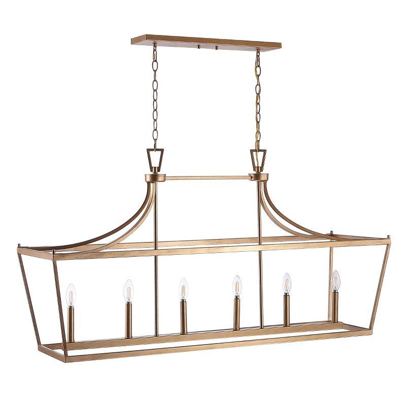 Aroris 6 Light 49" Height Adjustable Pendant - PND4093 - Gold - Safavieh