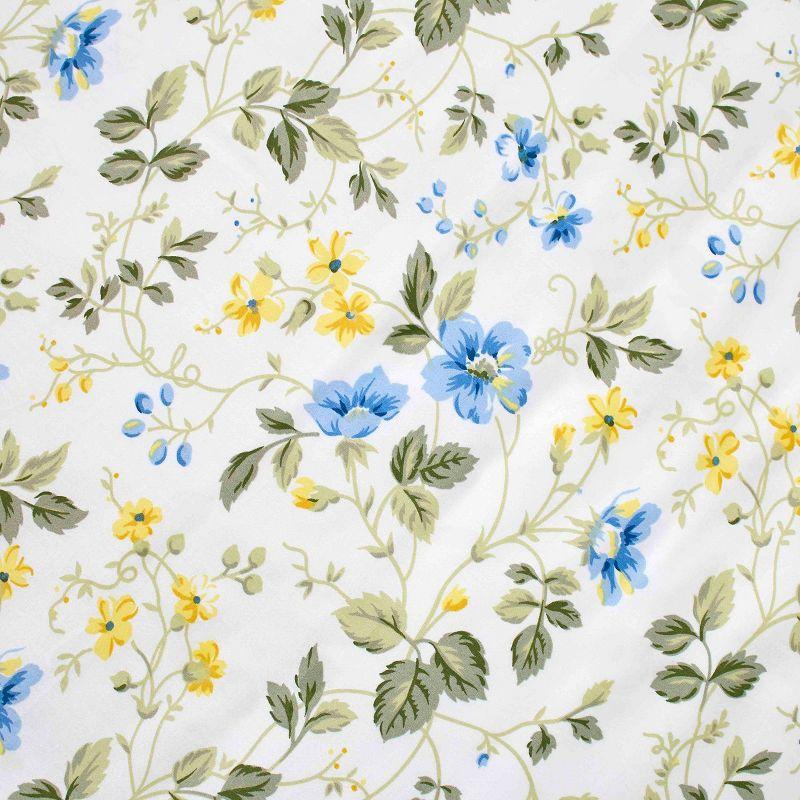 Laura Ashley Meadow Floral Cotton Blue Duvet Cover Set