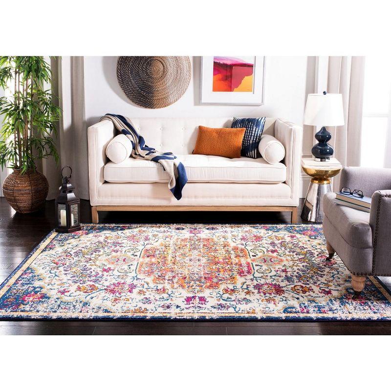 Madison MAD447 Power Loomed Indoor Area Rug - Ivory/Orange - 6'x9' - Safavieh