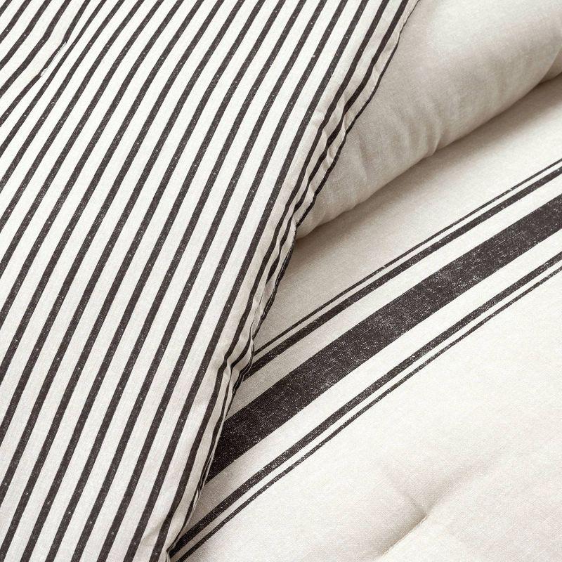 Lush Decor Dark Gray Cotton Reversible 3 Piece Comforter Set