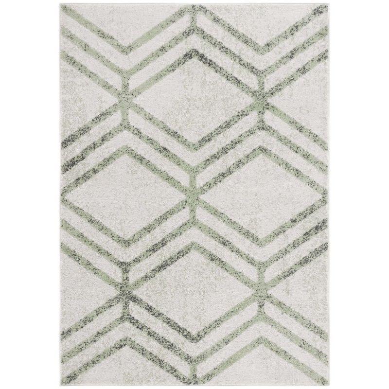 Adirondack ADR253 Machine Made Indoor Area Rug - Ivory/Sage - 6'x9' - Safavieh