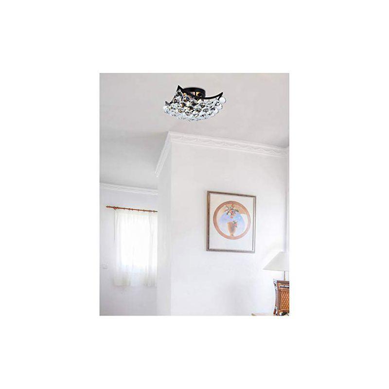 Elegant Lighting Corona 12 inch black flush mount