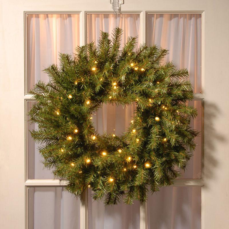 Rustic Norwood Fir 20.5" Artificial Christmas Wreath with Smart LED Lights