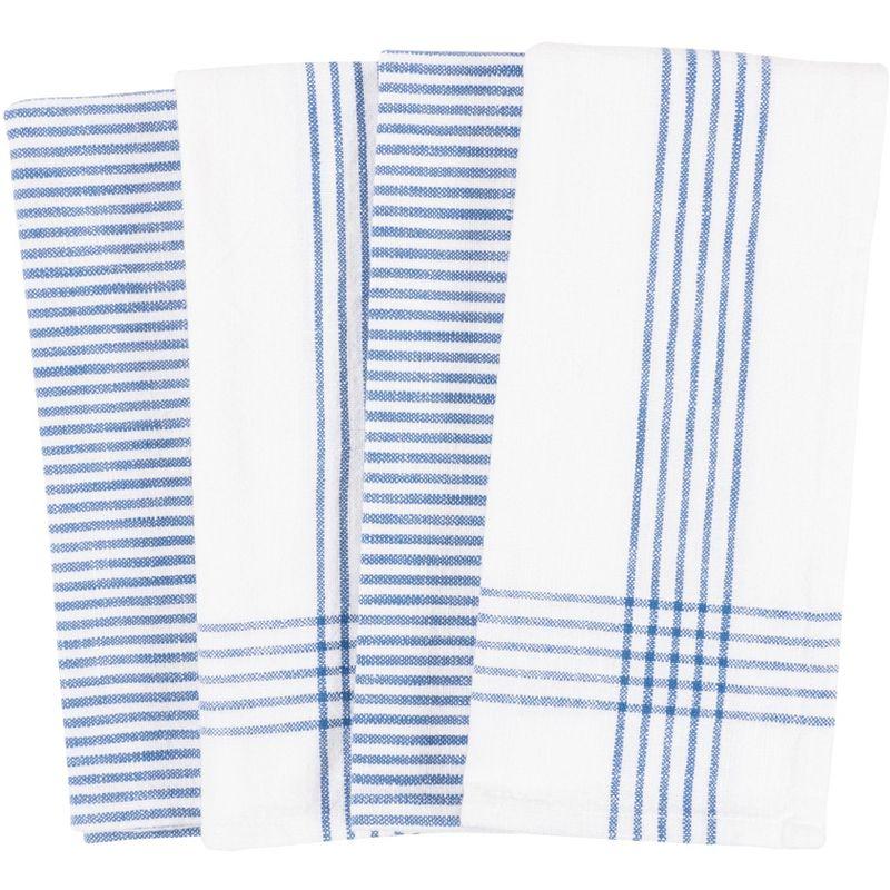 KAF Home Set of 4 Monaco Relaxed Casual Slubbed Kitchen Towel | 100% Cotton Farmhouse Dish Towel, 18 x 28 Inches | Set of 4