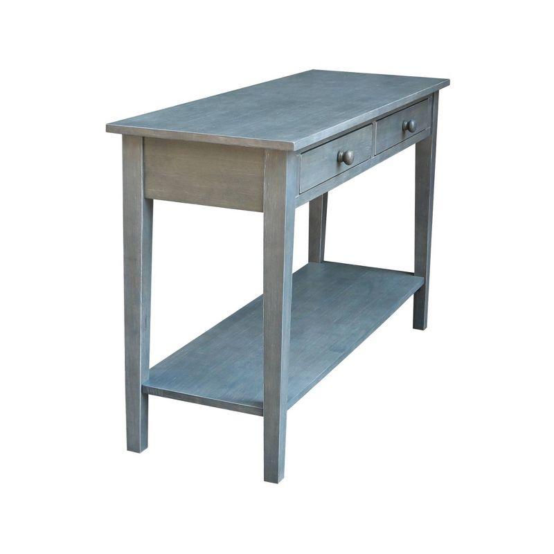 Spencer Console Server Table Antique Washed Heather Gray - International Concepts: Solid Wood, Modern Style