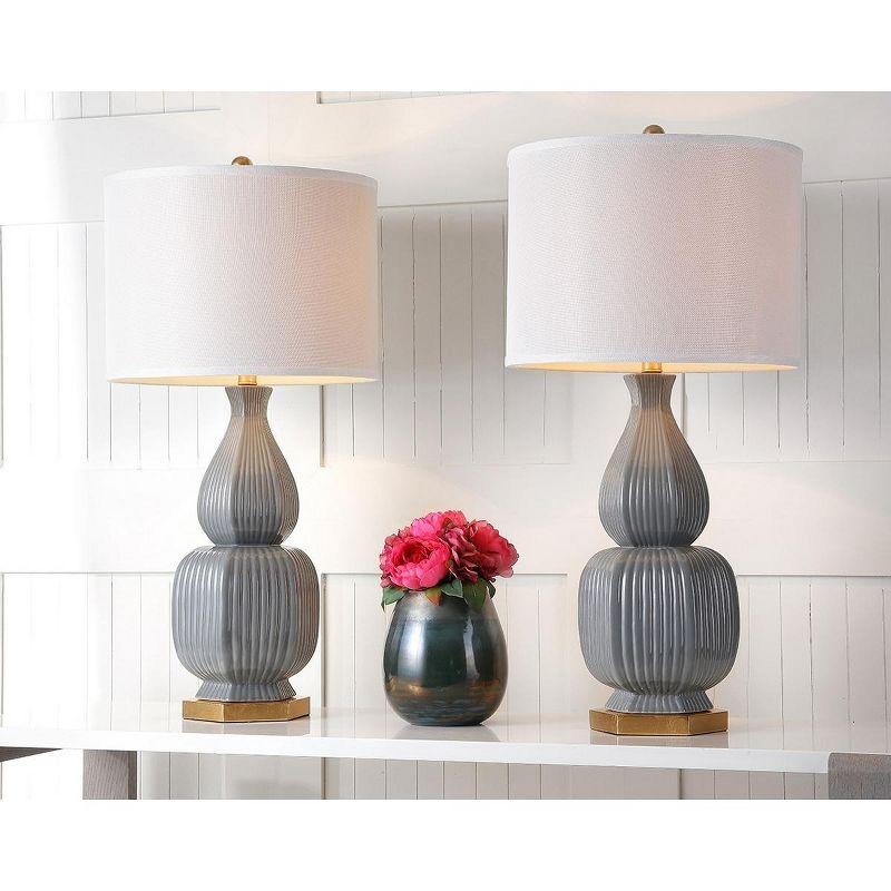 Cleo Table Lamp (Set of 2) - Grey - Safavieh.