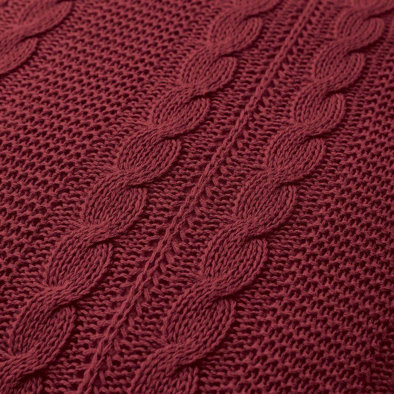 VCNY Dublin 18" x 18" Cable Knit Rectangular Decorative Pillow