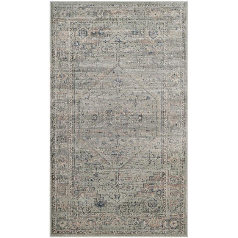 Vintage VTG123 Power Loomed Area Rug - Light Blue - 3'3"x5'7" - Safavieh.