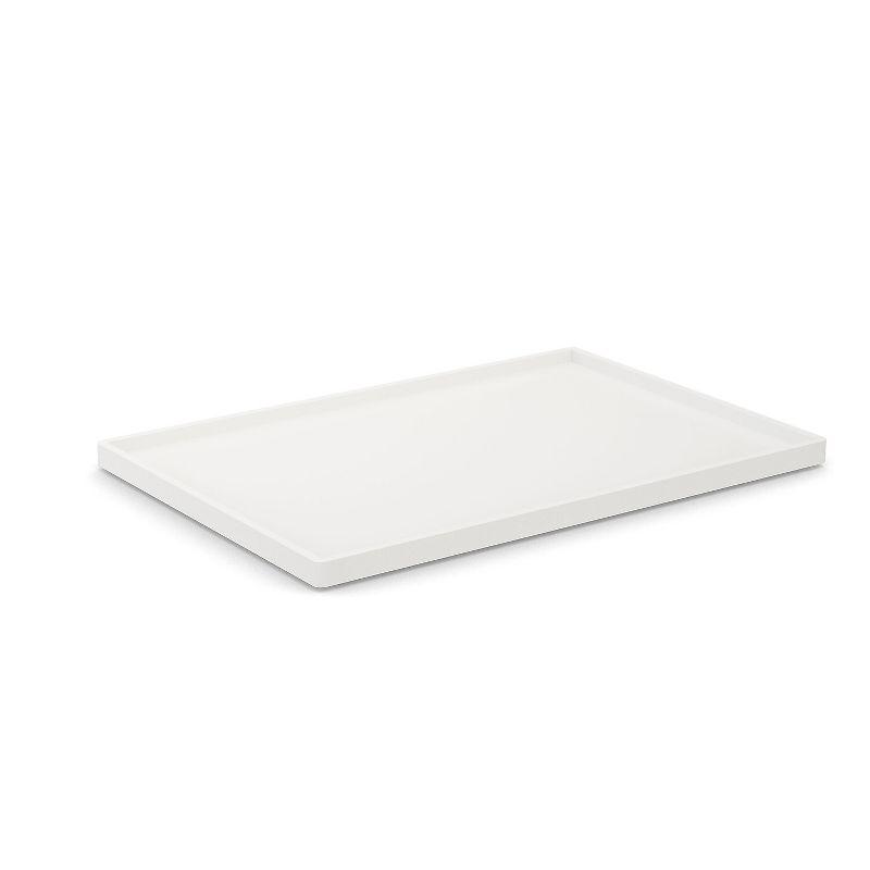 Slim White Stackable Plastic Letter Tray