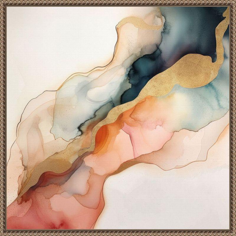 Amanti Art Abstracted Radiance I by Irena Orlov Canvas Wall Art Print Framed 22-in. W x 22-in. H.