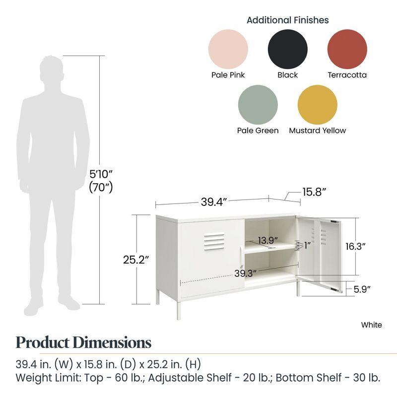 RealRooms Shadwick 2 Door Metal Locker Accent Cabinet