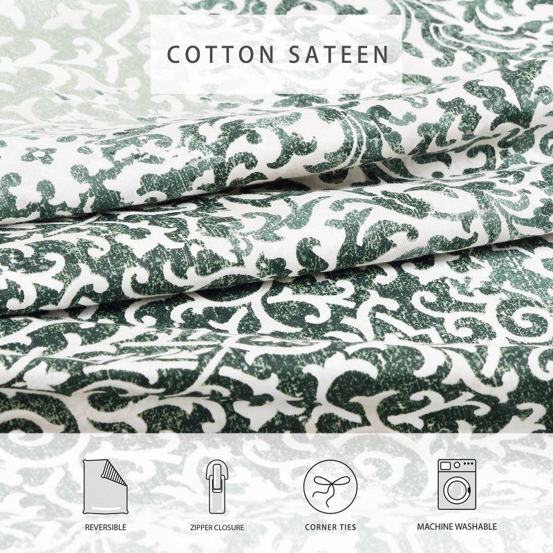 Full White Cotton Reversible Comforter Set