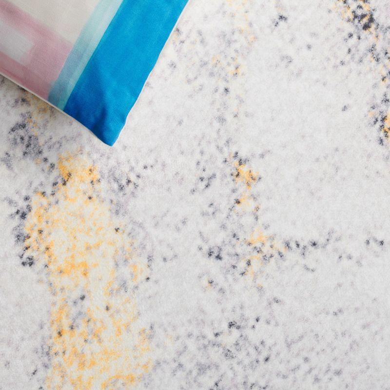 Tacoma TAC803 Power Loomed Machine Washable Skid-Resistant Indoor Area Rug - Grey/Gold - 5'x8' - Safavieh