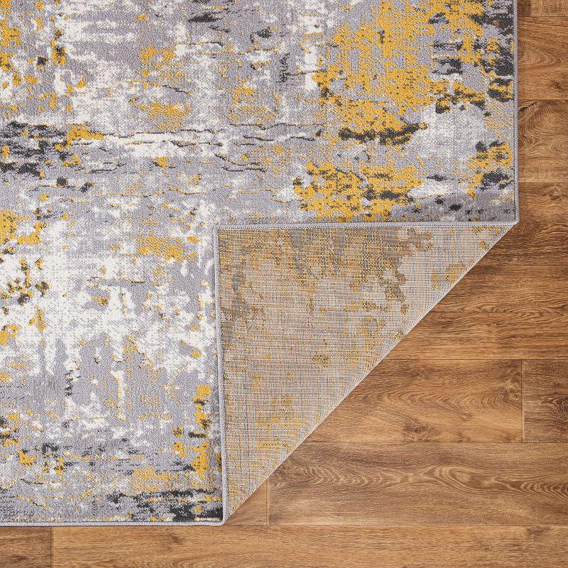 World Rug Gallery Distressed Modern Abstract Area Rug