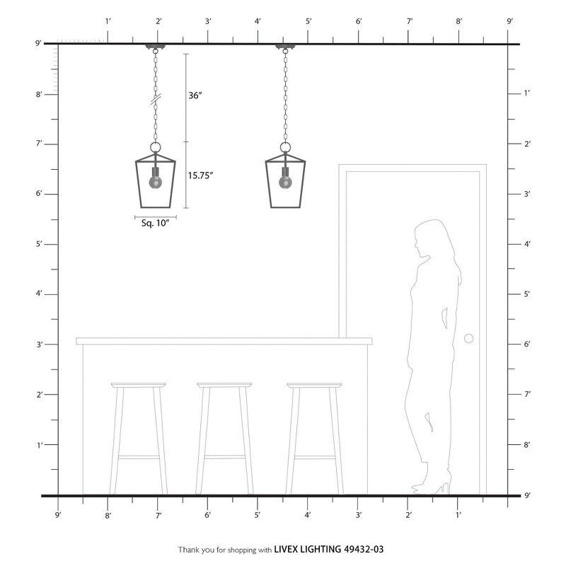 Livex Lighting Devonshire 1 - Light Pendant in  White/Satin Brass