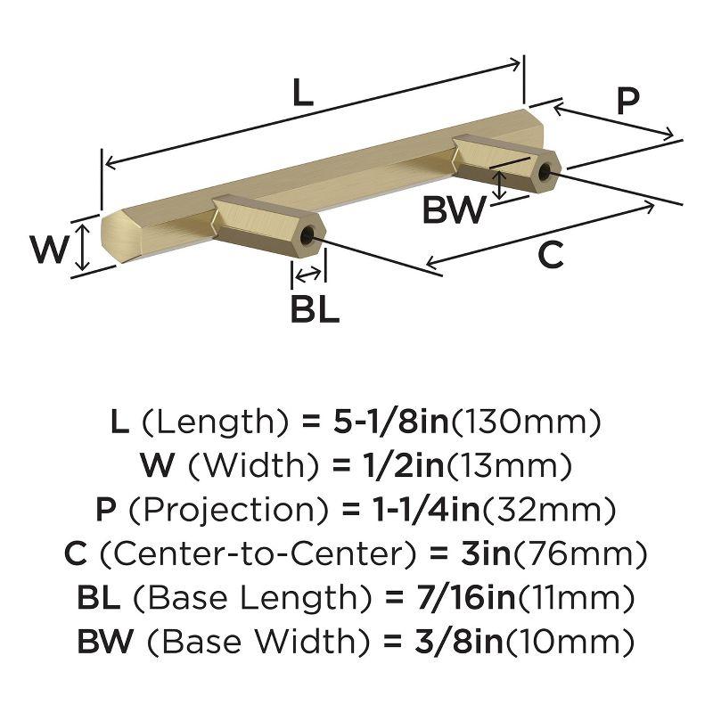 Caliber 3 in (76 mm) Center-to-Center Cabinet Pull