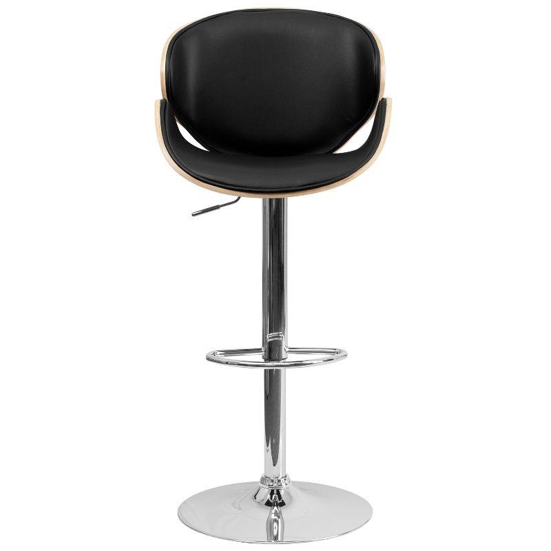 Murphy Curved Adjustable Height Swivel Bar Stool