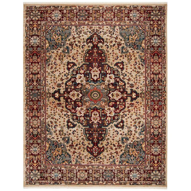 Kashan KSN305 Power Loomed Area Rug - Ivory/Red - 9'x12'6" - Safavieh