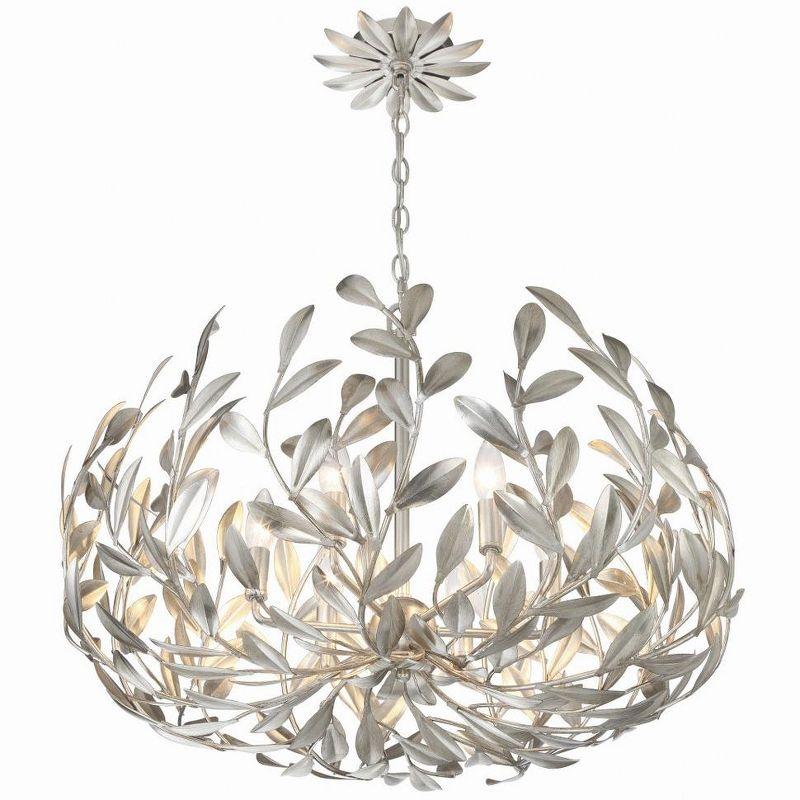 Crystorama Lighting Broche 6 - Light Chandelier in  Antique Silver