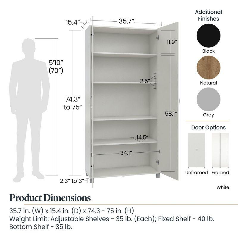 RealRooms Basin 36" 2 Door Utility Storage Cabinet