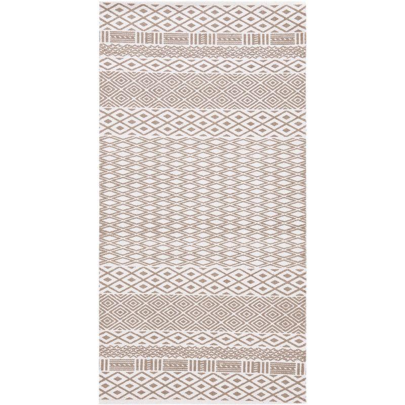 Cedar Brook Ivory Floral Hand-Loomed Cotton Area Rug - 27"x4"