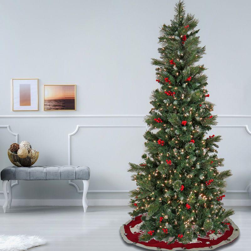 6.5' Prelit Slim Pencil Christmas Tree with Clear Lights