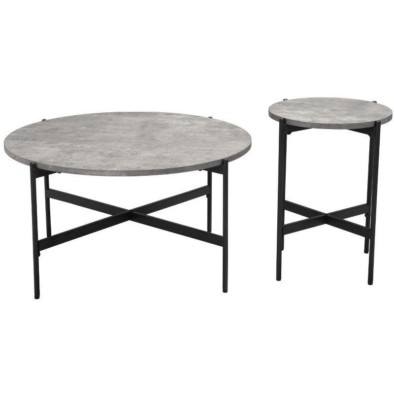 Zuo Malo Coffee Table Set Gray & Black