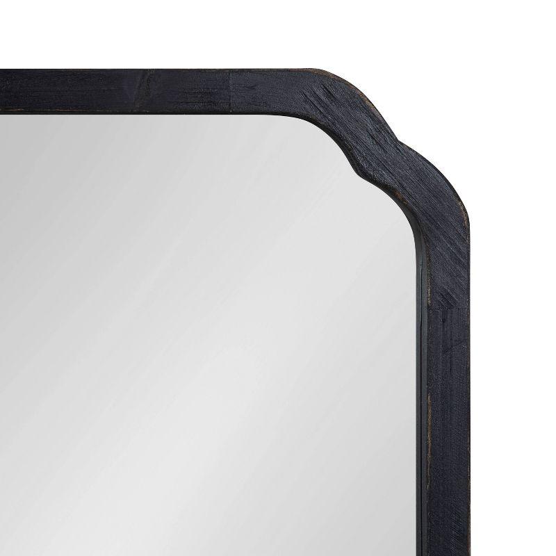 Kate & Laurel All Things Decor 24"x36" Marston Farmhouse Rectangle Wall Mirror Black: Modern Wood Frame, No Assembly Required