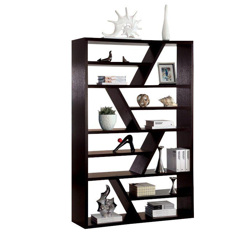 Israel Contemporary Wood Bookcase in Espresso - Furniture of America