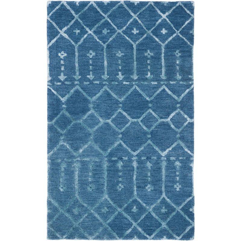 Himalaya HIM903 Handmade Accent Rug - 3'x5' - Navy/Silver - Safavieh