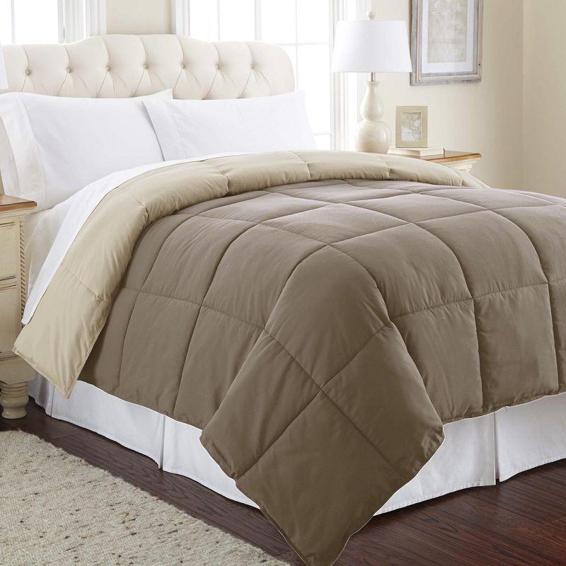 Modern Threads Sanctuary by PCT Down Alternative Microfiber Quilted Reversible Comforter & Duvet Insert - Soft, Comfortable Alternative to Goose Down - Bedding for All Seasons